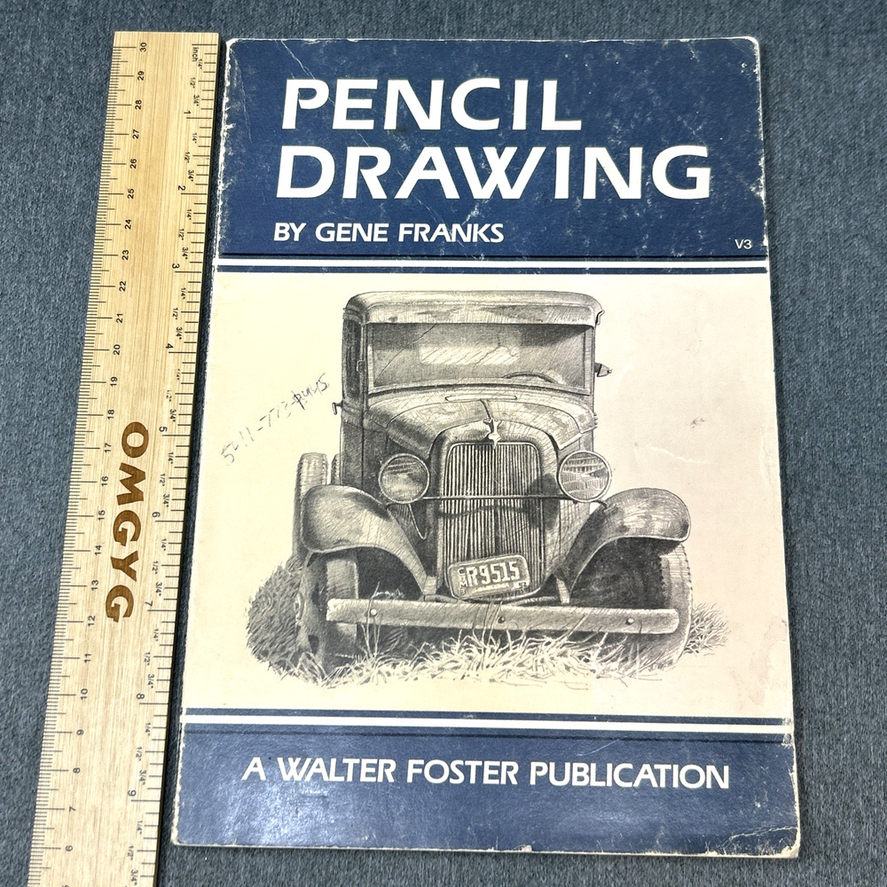 Pencil Drawing by Gene Franks Walter Foster Art Instructional Guide Book Vintage